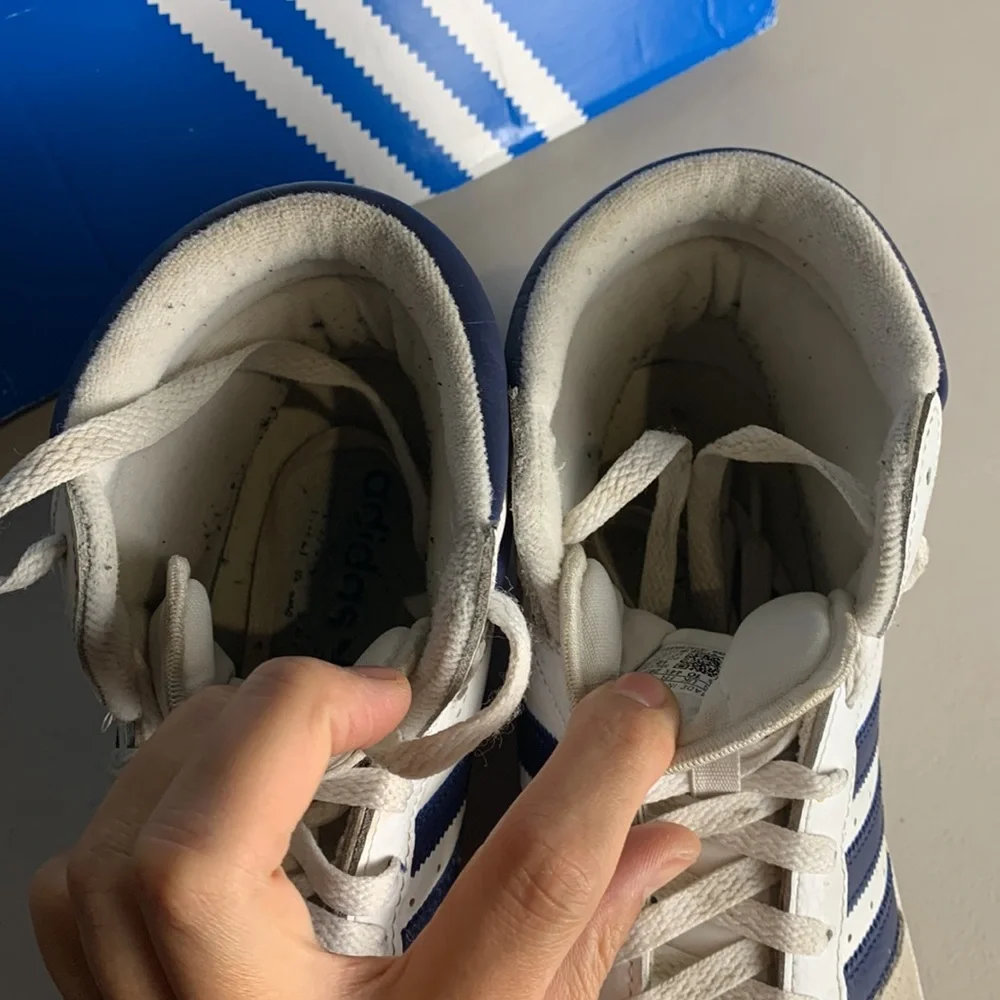 Adidas Originals Top Ten RB Men’s 10.5 White Navy Red Retro Basketball Shoes Box